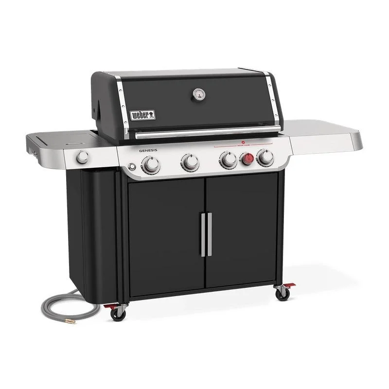 Weber Genesis E-435 Premium 4-Burner Natural Gas Grill in Black with Side Burner