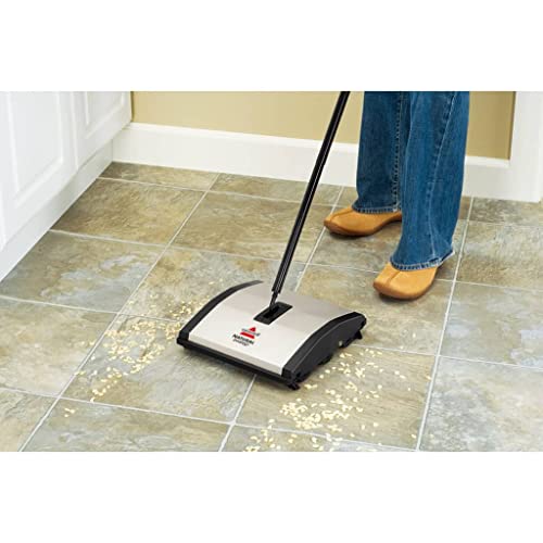 Bissell Natural Sweep Carpet and Floor Sweeper with Dual Brush Rotating System and 2 Corner Edge Brushes, 92N0A, 4.2 lb.