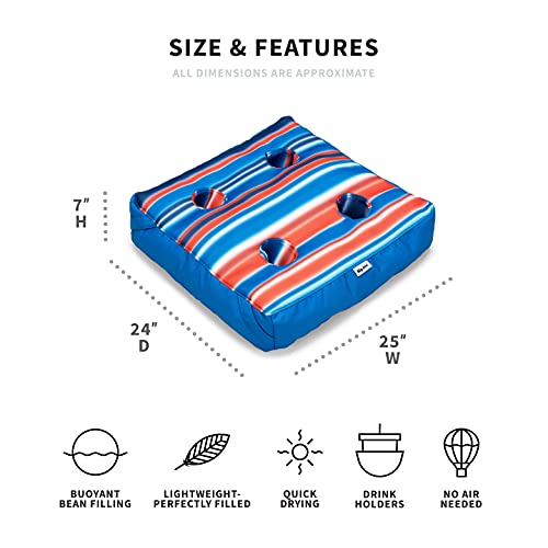 Big Joe Captain's Float No Inflation Needed Pool Lounger, Double Sided Mesh, Quick Draining Fabric