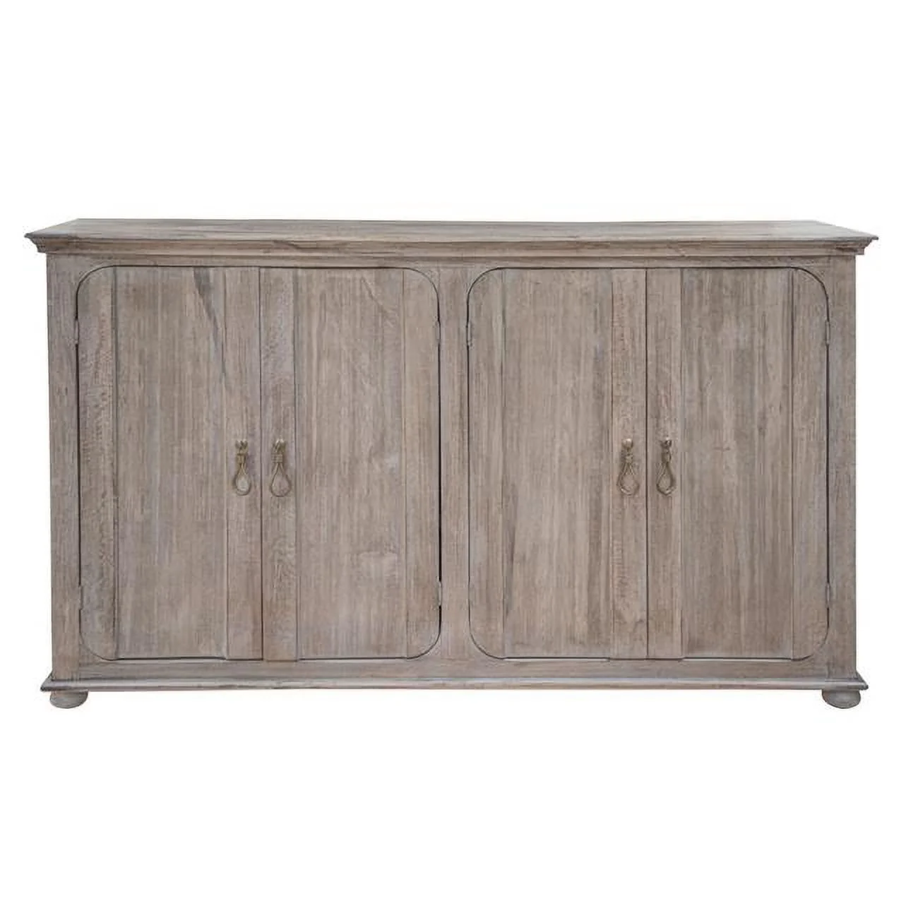 HomeRoots 527098 72 in. Solid & Manufactured Wood Distressed Credenza, Sand
