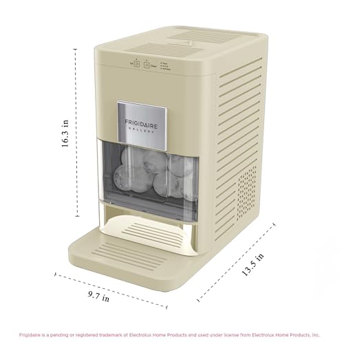 Frigidaire, Countertop Artisanal Sphere Ice Machine, Transparent Window, Gourmet Ice Maker, 84 Sphere per Day Capacity, Auto Self Cleaning Ice Making Machine (White)