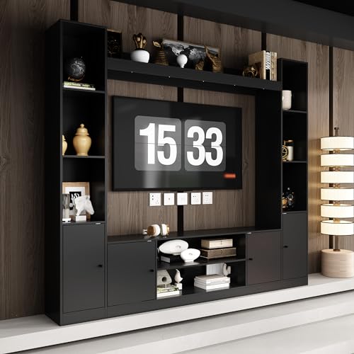 Homsee 4-in-1 Wall Unit TV Stand with Bookshelves for TVs up to 65