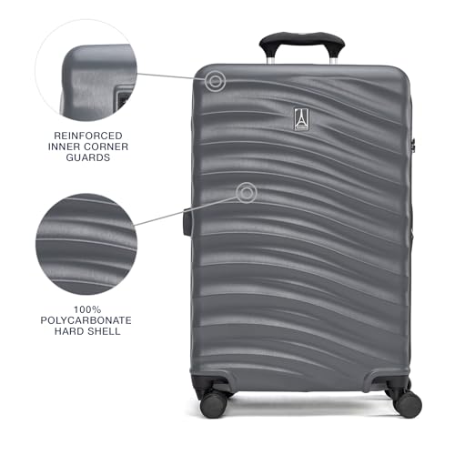 Travelpro Maxlite Air V2 Hardside Expandable Carry on Luggage, 8 Spinner Wheels, Lightweight Hard Shell Suitcase, TSA lock, Black, Carry On 21-Inch