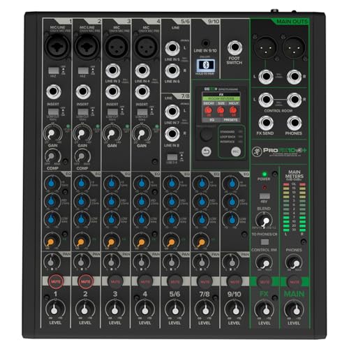 Mackie ProFX10 Go Battery-powered 10-channel Mixer with USB and Enhanced Effects
