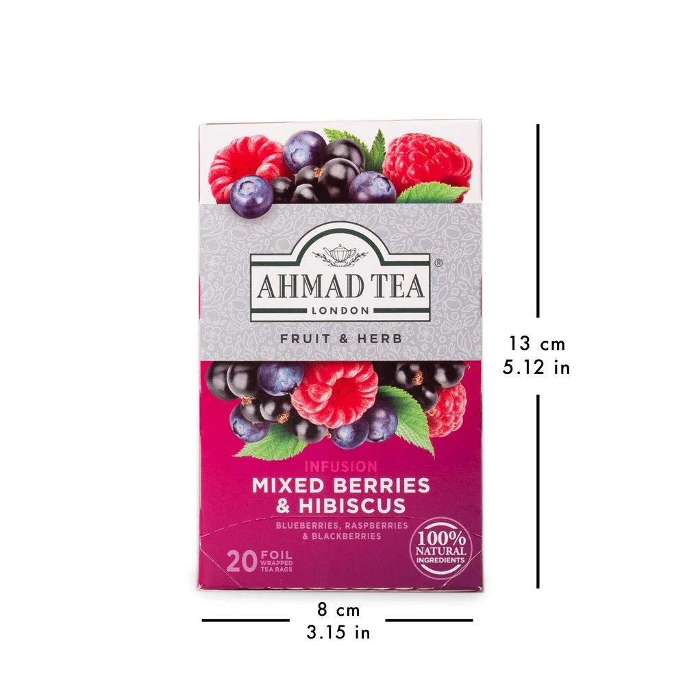 Ahmad Tea Mixed Berry Hibiscus 20 bag Pack of 4