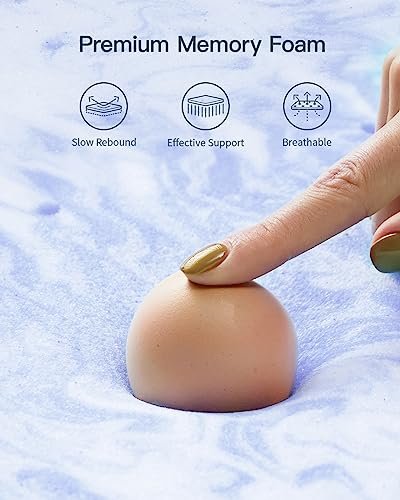 PERLECARE 3 Inch Queen Memory Foam Mattress Topper for Pressure Relief, Cooling Gel Infusion, CertiPUR-US Certified Purple, PCMTQ34PU-US