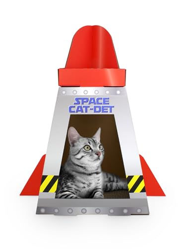 Christmas Cat House & Cat Scratcher w/Bonus Catnip Included