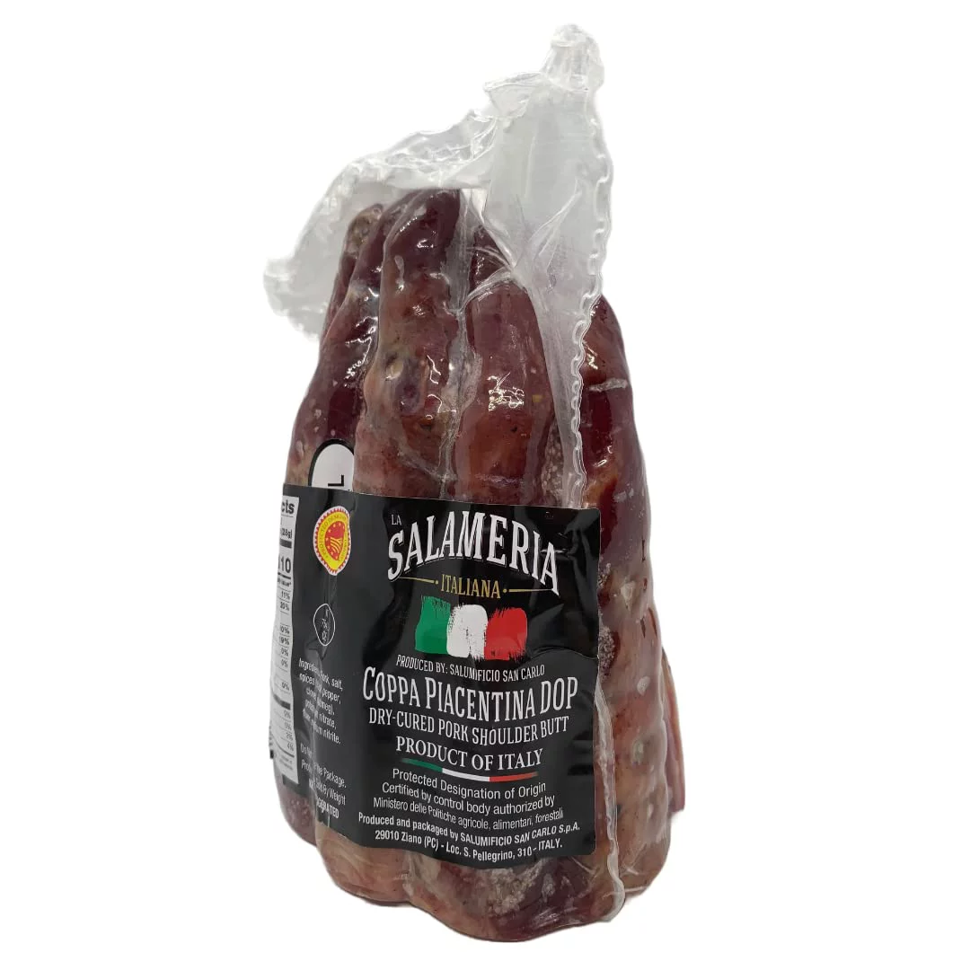 Italian Coppa Piacentina DOP | Dry-Cured Pork Shoulder Butt Imported From Italy | La Salameria | 2lb (0.9kg)