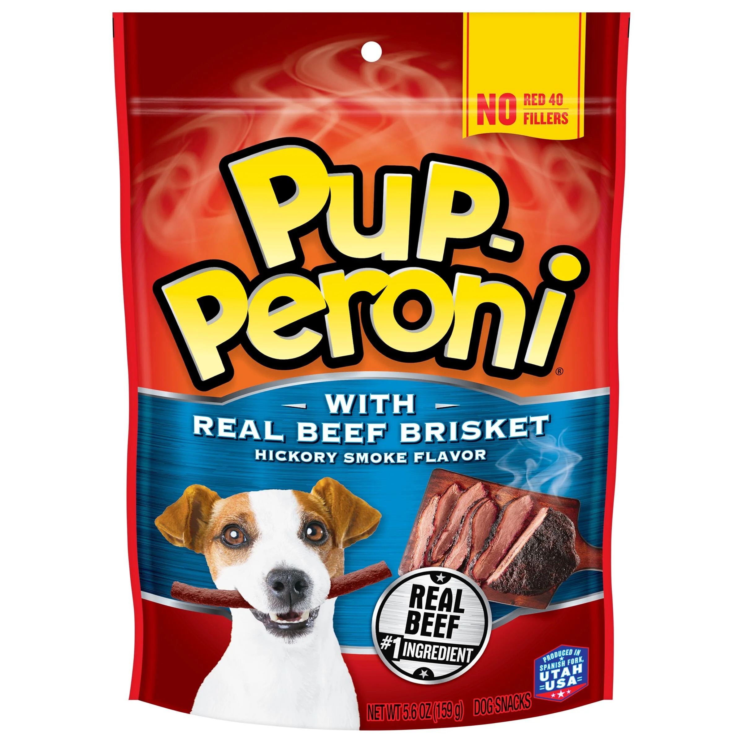 Pup-Peroni Real Beef Brisket With Hickory Smoke Flavor Dog Treats, 5.6oz Bag (Pack of 8)