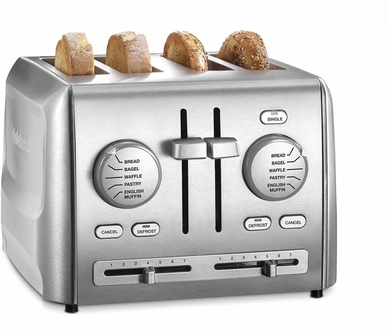 4-Slice Custom Select Metal Toaster - Stainless Steel
