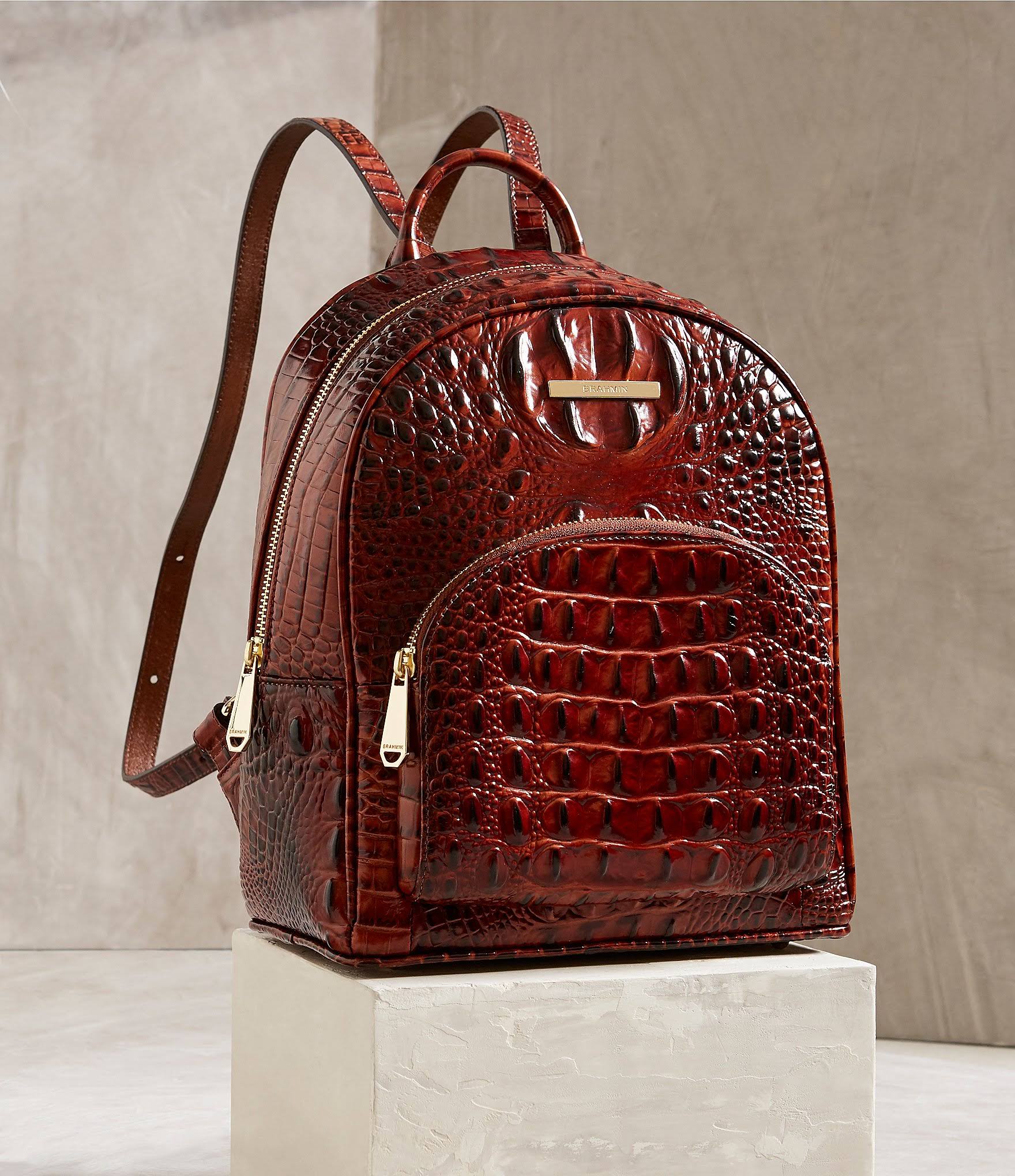 Brahmin Pecan Melbourne Collection Mini Dartmouth Backpack