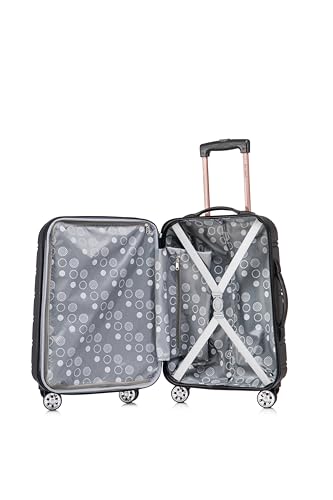 Rockland Melbourne Hardside Expandable Luggage with Spinner Wheels, 2TONENAVY, 2 Piece (20/28)
