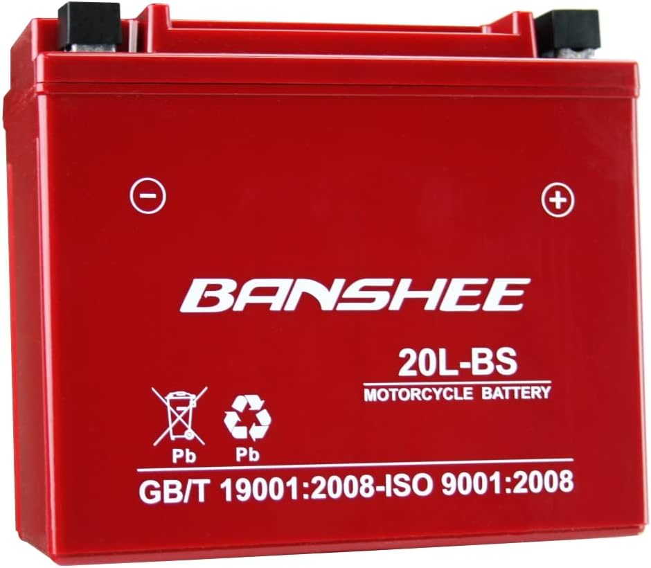 Banshee 20L-BS High Performance Power Sports- Maintenance Free Battery YTX20L-BS For Yamaha Big Bear Grizzly Kodiak 400 450 600 660 700