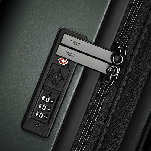 Traveler's Choice Markham Hardside Expandable Luggage with Double Spinner Wheels, Carry-On 21-Inch Suitcase, Green