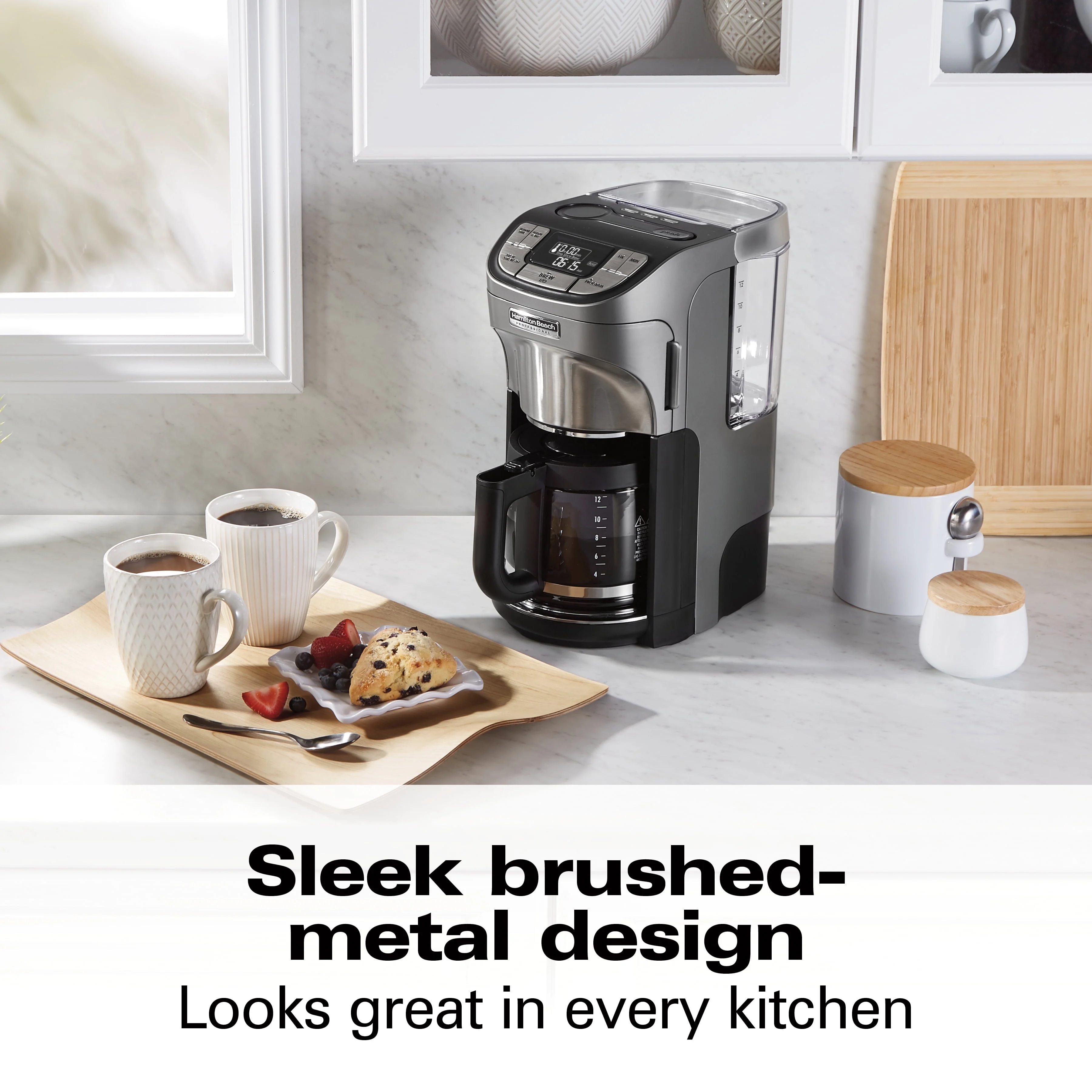 Hamilton Beach Professional Programmable Coffee Maker, 12 Cups, 60 fl. oz. Reservoir Capacity, 49500