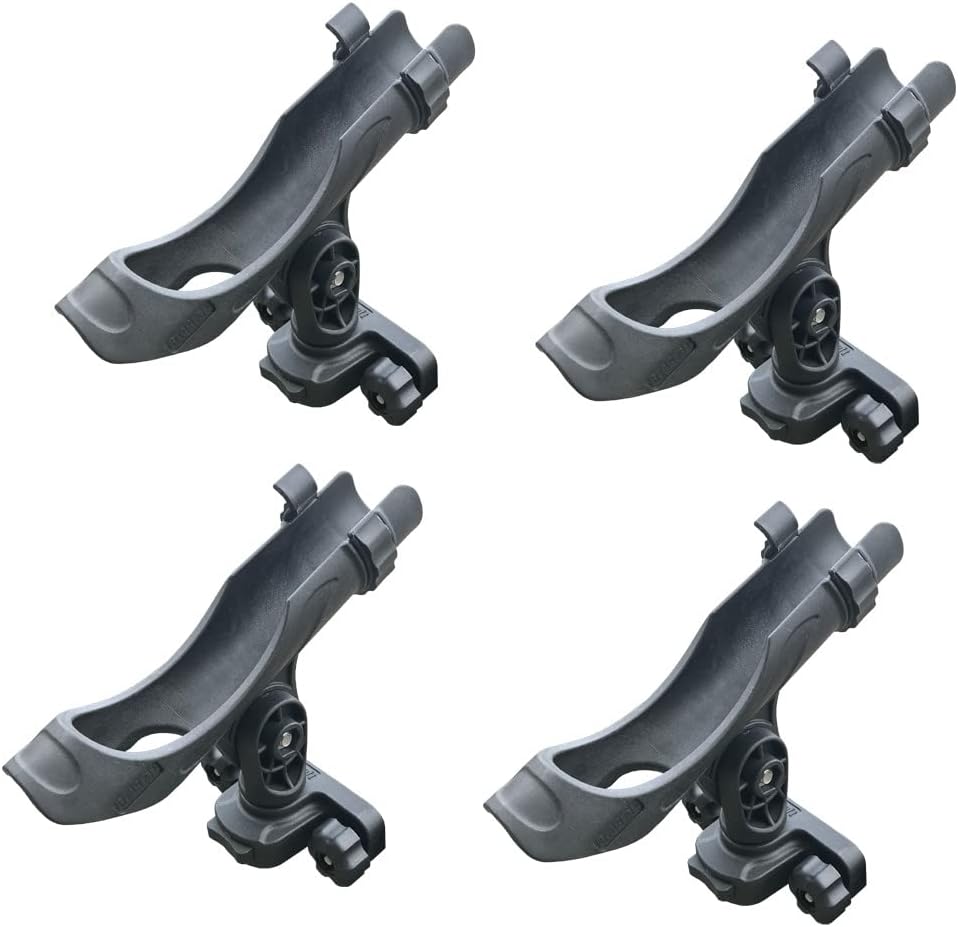 Brocraft Versatrack Track System Rod Holder / 90 Degree Lund Boat Sport Trak Rod Holder / Lund Boat Rod Holder - 4 Pack