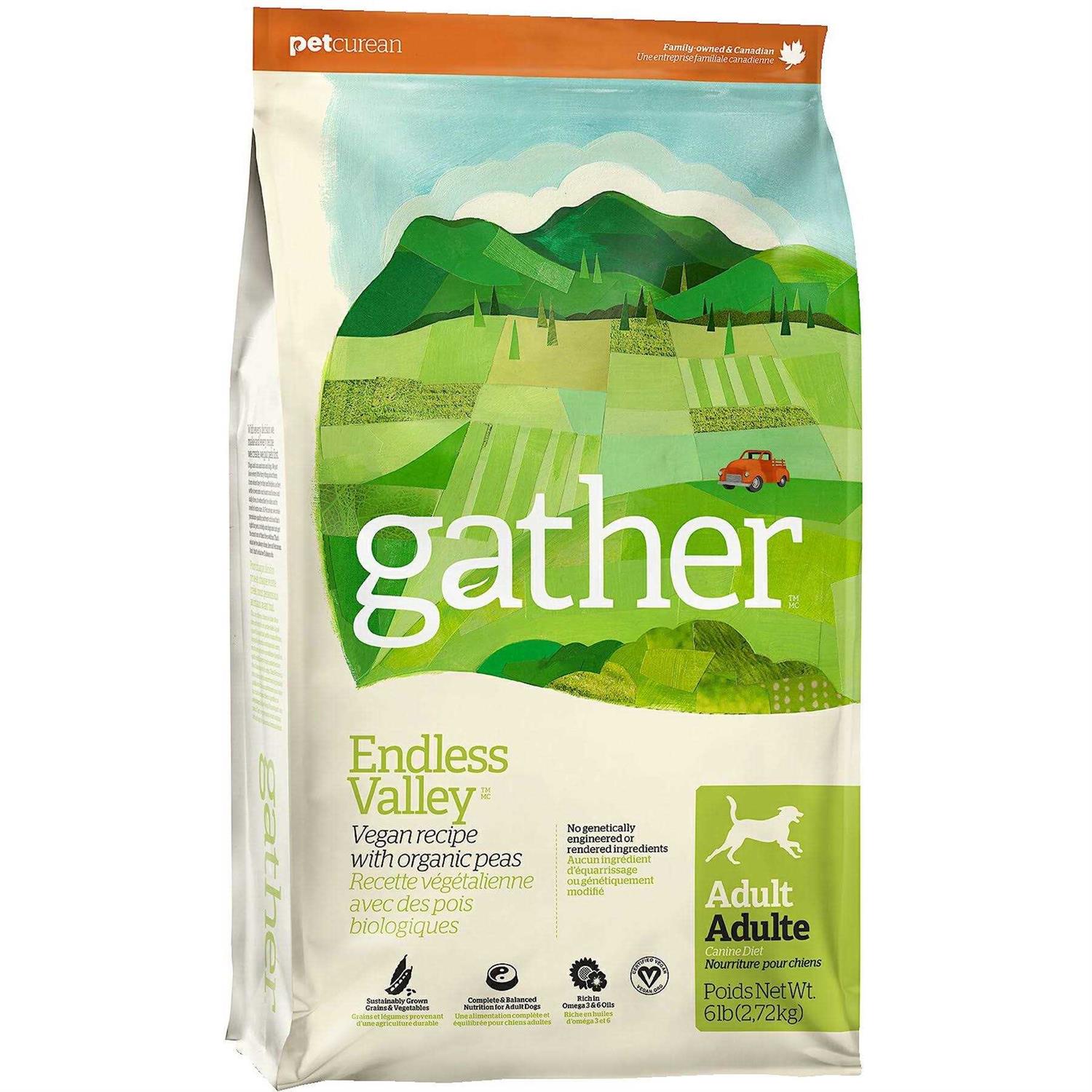 Gather Endless Valley Vegan Recipe with Organic Peas Adult Dry Dog Food - Pet Supplies online store
