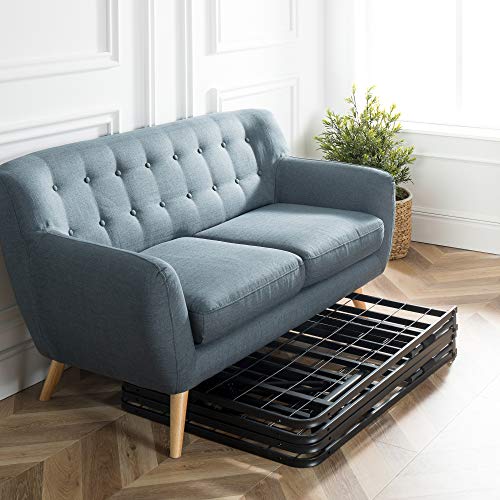 ZINUS Rumi 14in Full Metal Bed Frame, Quick Assembly SmartBase® Mattress Foundation, Heavy Duty Sturdy Steel with No Box Spring Needed, Eco-Friendly Packaging, Black