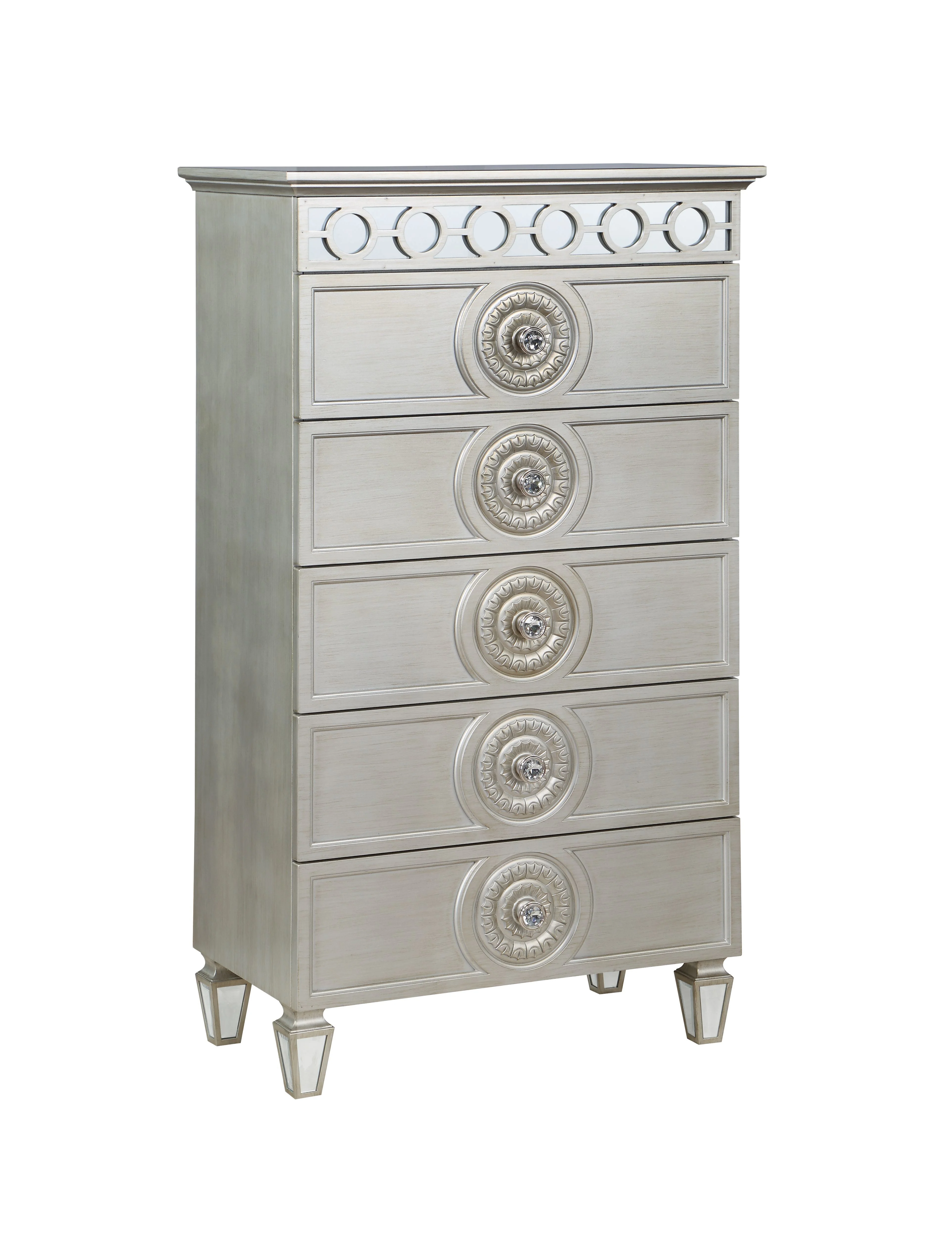 Glamorous Silver Mirrored Chest - Elevate Your Space
