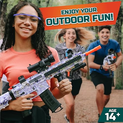 Electric Gel Ball Blaster - Exciting Playtime and Gel Ball Fun - for Ages 14+ (Blue)