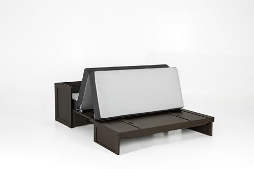 NIGHT & DAY Furniture Murphy Cube Cabinet Bed (White, Queen)