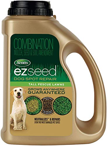 Scotts EZ Seed Patch & Repair Tall Fescue Lawns - 10 lb., Combination Mulch, Seed, and Fertilizer Mix with Tackifier, Repairs Bare Spots, Covers up to 225 sq. ft.