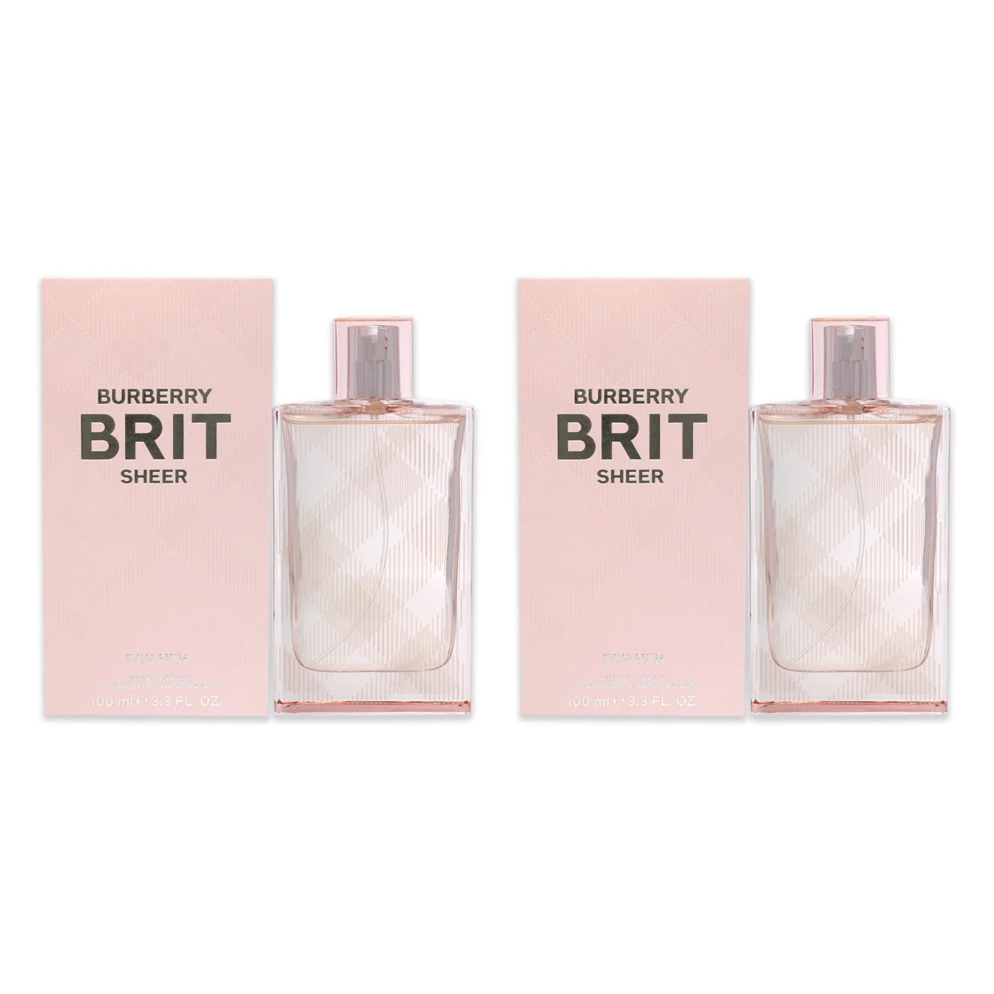 Burberry Brit Sheer - Pack of 2 - 3.3 oz EDT Spray