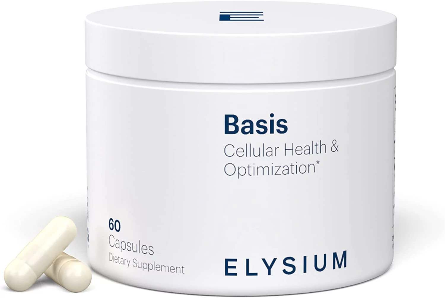 ELYSIUM Basis: NAD+ Supplement for Healthy Aging & Cellular Energy with 250mg, 60 Capsules