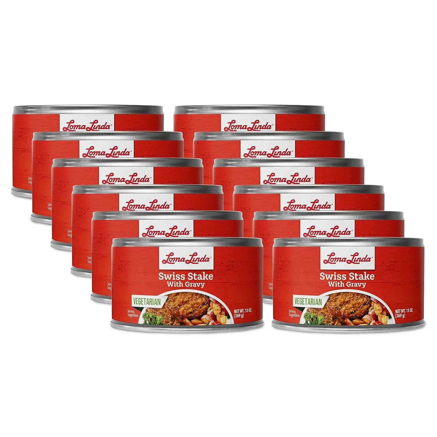 Loma Linda - Plant Based - Swiss Stake with Gravy (13 oz.) (Pack of 12) - Vegetarian