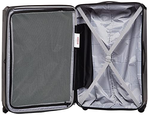 American Tourister Stratum XLT Expandable Hardside Luggage with Spinner Wheels, Jet Black, Carry-On 21-Inch