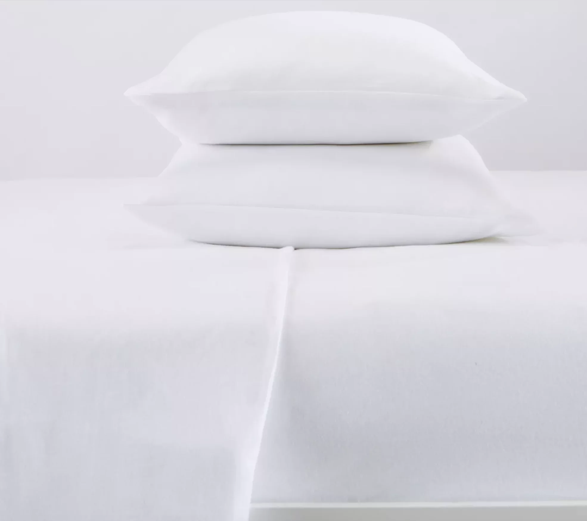 Casa Platino 4 Piece Flannel Bed Sheet Set 100% Cotton Deep Pocket Bedding Sheets, Queen Size, White