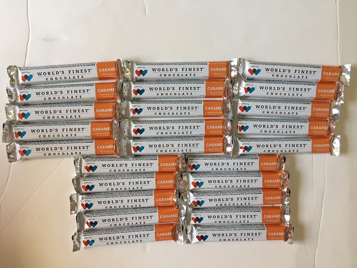 BuyBocceBalls Listing - 25 Bars - World's Finest Chocolate -Milk Chocolate With Caramel