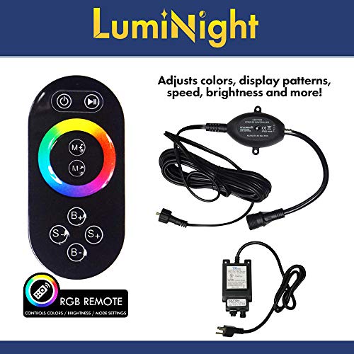 HALF OFF PONDS LumiNight Pond and Landscape Lighting - (3) 3-Watt LED White Light Kit for Floating Fountains w/ 100' QD Cord