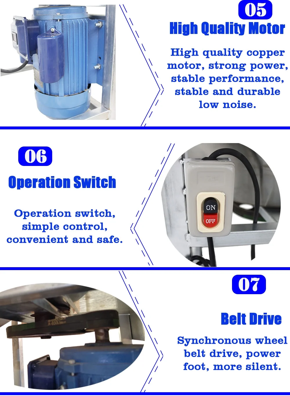 Techtongda 440Lbs Feed Mixer Granular Plastic Mixer Blender Mixing Machine Stainless Steel 220V