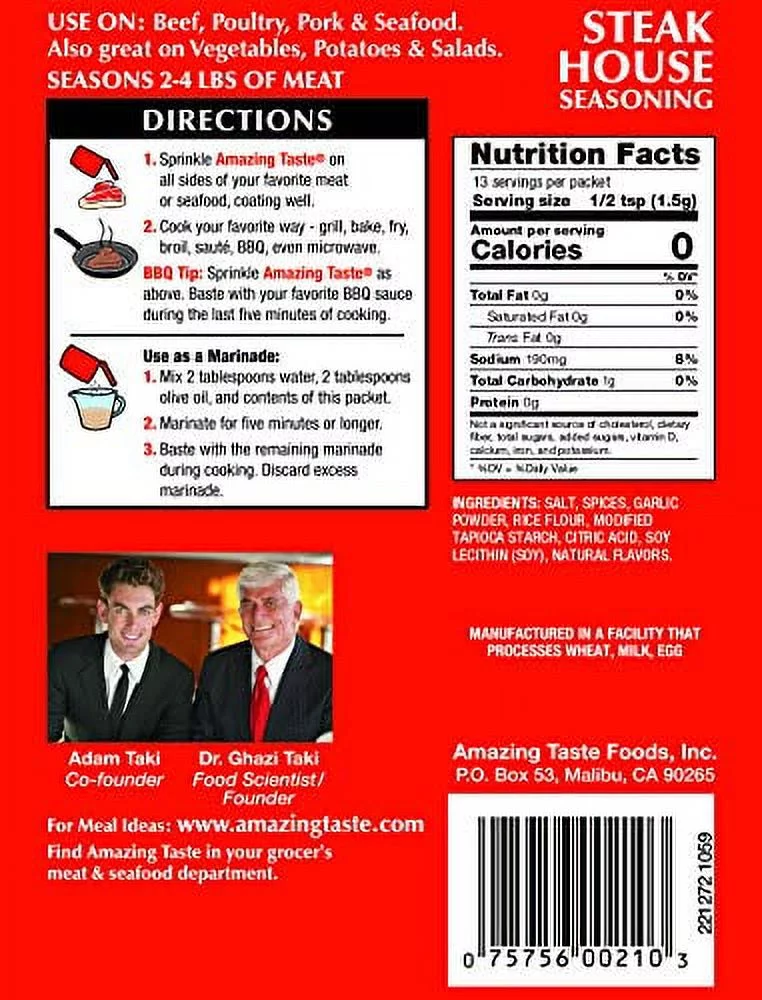 Amazing Taste Steakhouse Seasoning Bundle (10 Packets- .75 oz ea.)