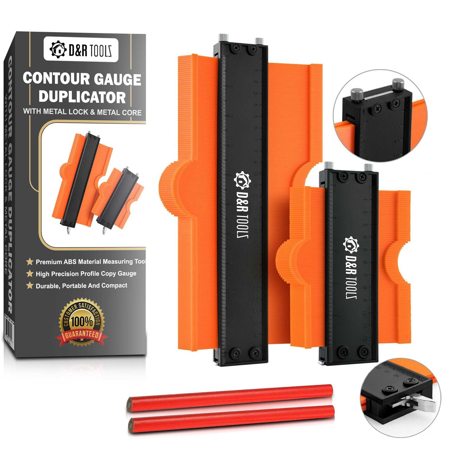 D&R Tools Contour Gauge with Lock Wider Shape Duplication Gauge Tool 5 & 10