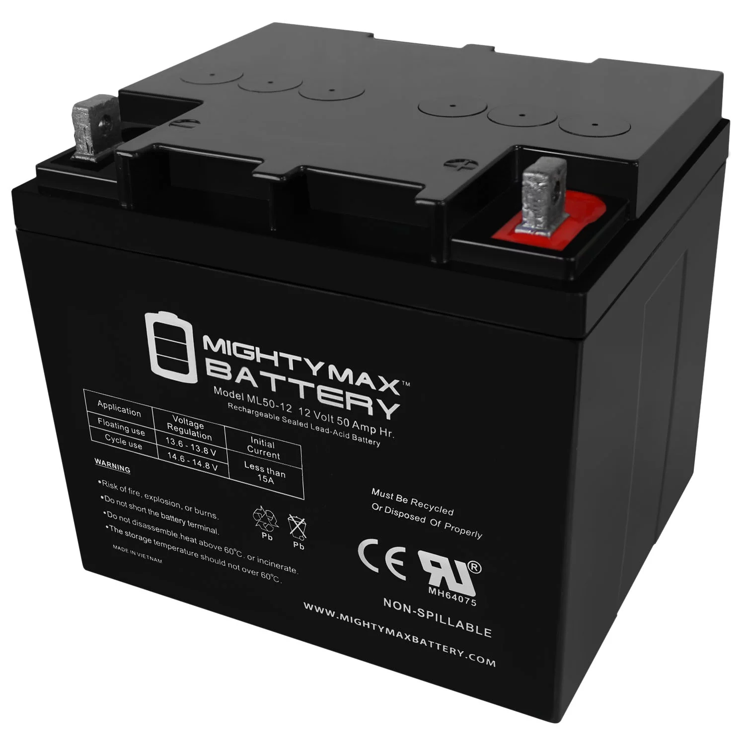 12V 50AH Replacement Battery compatible with Minn Kota Endura MAX