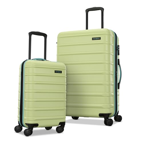 Samsonite Omni 2 Hardside Expandable Luggage with Spinner Wheels, 2-Piece Set (19/24), Lagoon Blue