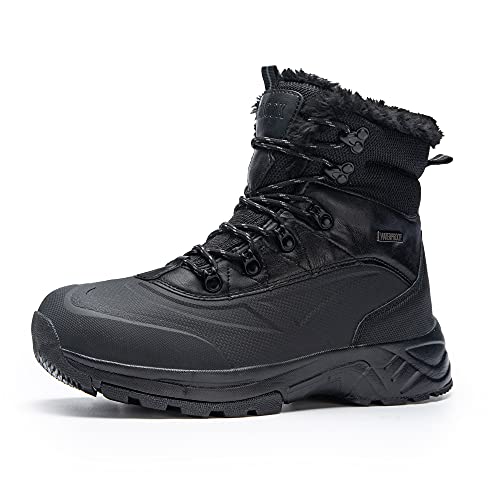 SHULOOK Men's Waterproof Hiking Boots Anti-Slip Lightweight Outdoor Mid Top Ankle Boot for Men Breathable Hiker Trekking Trails Shoes