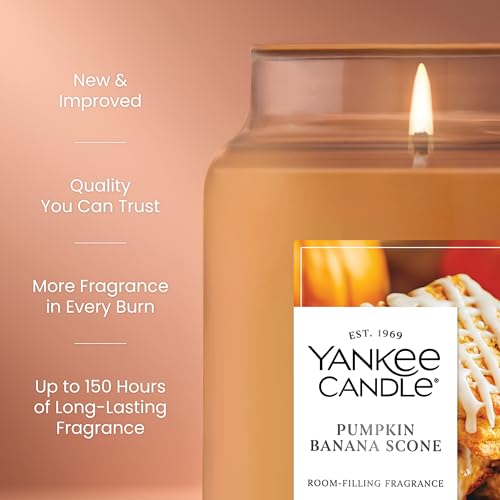 Yankee Candle Sugared Cinnamon Apple, Scented Candle, 22oz Large Jar with up to 150 Hour Burn Time, Giftable