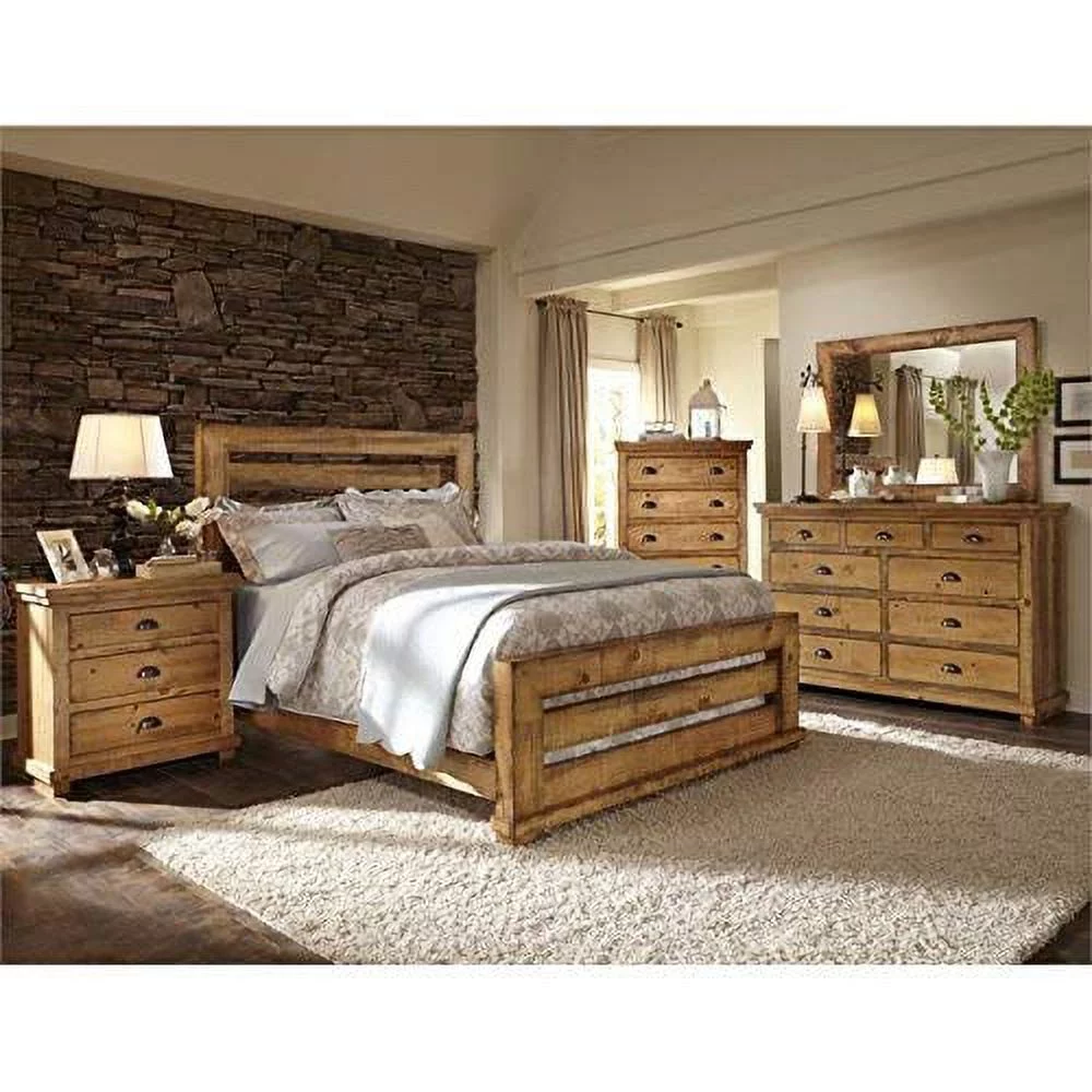 Progressive Furniture Willow 7 Drawer Bedroom Dresser in Distressed Pine
