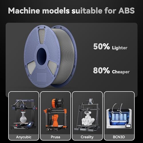 3D Printer Filament, ABS Filament 1.75mm, High Strength and Toughness, Dimensional Accuracy +/- 0.02mm, 1kg(2.2lbs) 3D Printing Filament (Gold)