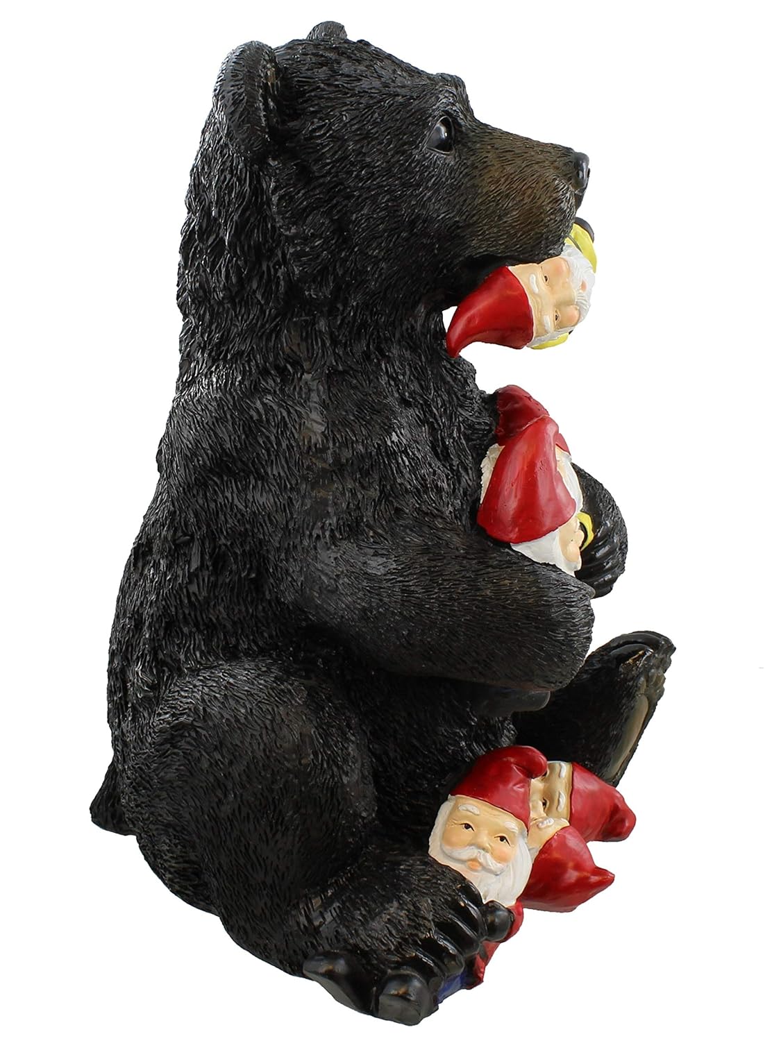 Jumbo Black Bear/Garden Gnome Statue - Lawn Patio Art Sculpture