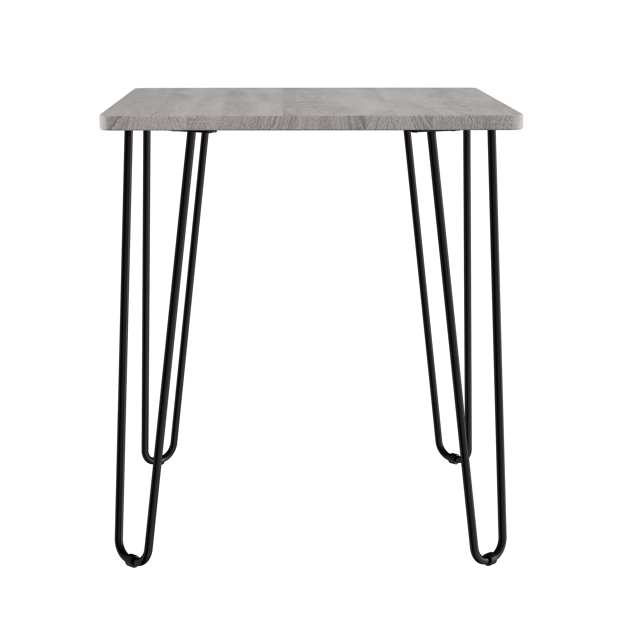 Lavish Home Modern End Table with Hairpin Legs and Woodgrain Finish (Gray)