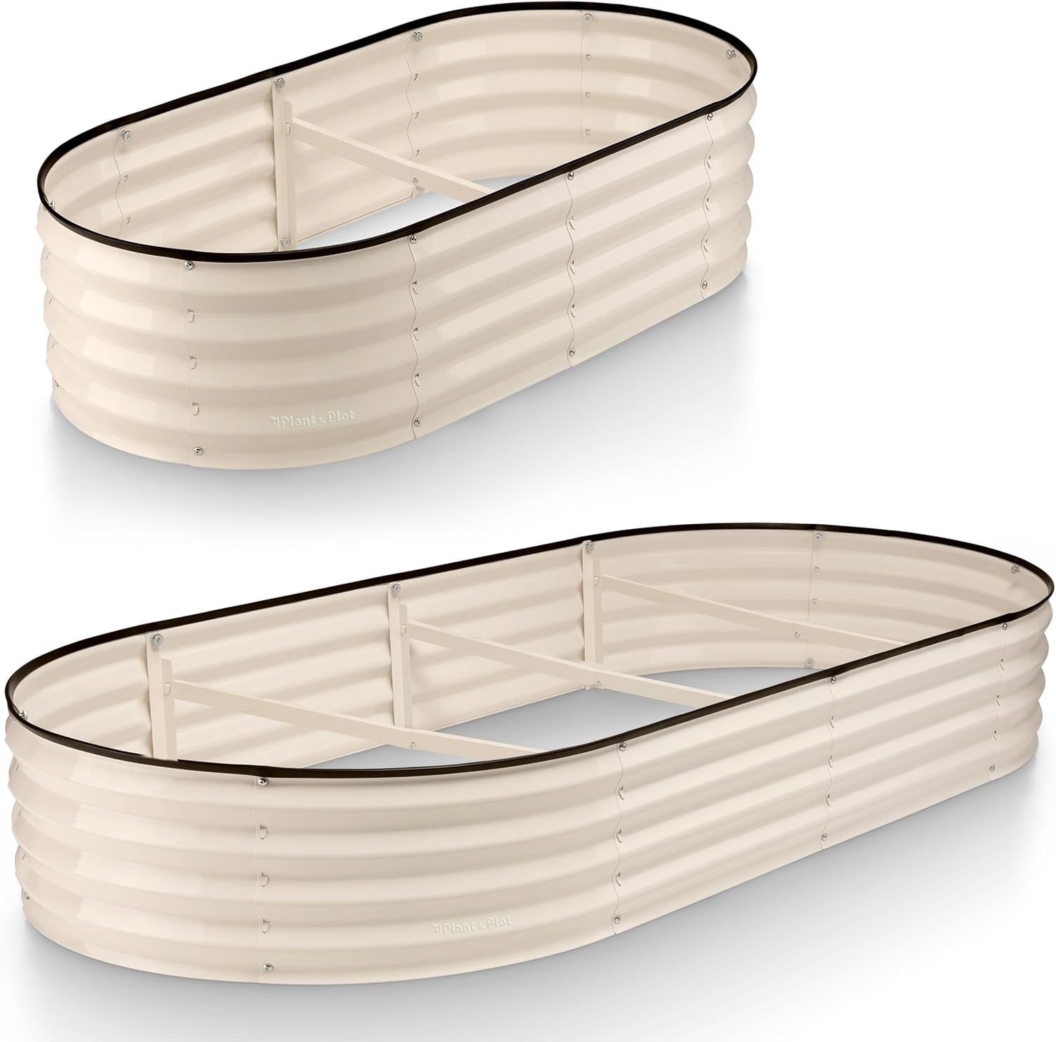 Galvanized Raised Garden Beds Outdoor // 4×2×1 ft & 8×4×1 ft Planter Raised Beds for Gardening, Vegetables, Flowers // Large Metal Garden Box (White) // Patent Pending Tool-Free Assembly