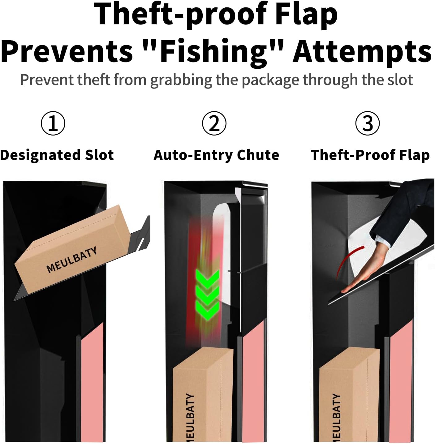 Package Delivery Boxes for Outside, Extra Large Lockable Parcel Drop Box for Outdoor, Waterproof Galvanized Alloy Parcel Mailbox, Secure Anti Theft Package Delivery Box for Porch Curbside