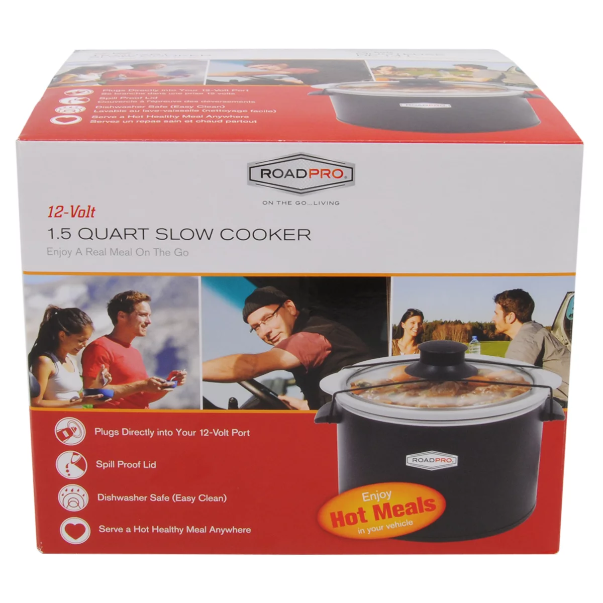 Roadpro 12-Volt 1.5 Quart Slow Cooker Black