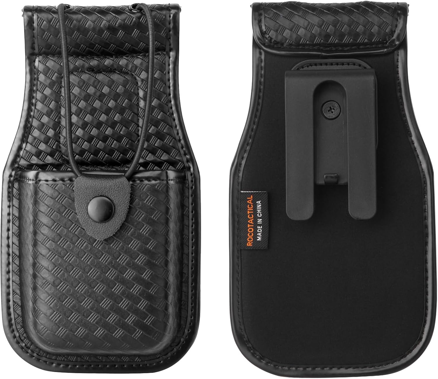 ROCOTACTICAL Universal Radio Pouch w/360 Rotating Belt Clip for Duty Belt, Basketweave Radio Pouch for Motorola MT500, MT1000, MTS2000 and Similars