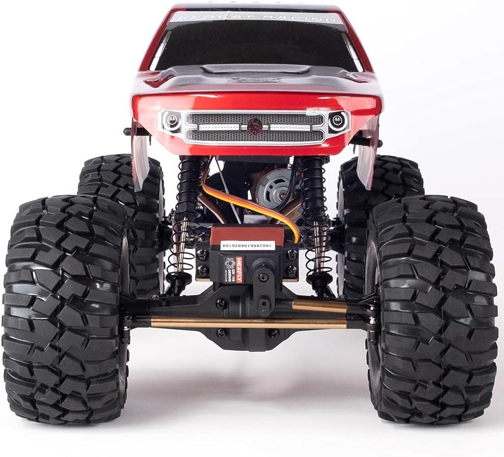 Redcat Racing Everest-10 Electric Rock Crawler with Waterproof Electronics, 2.4Ghz Radio Control (1/10 Scale), Red/Black