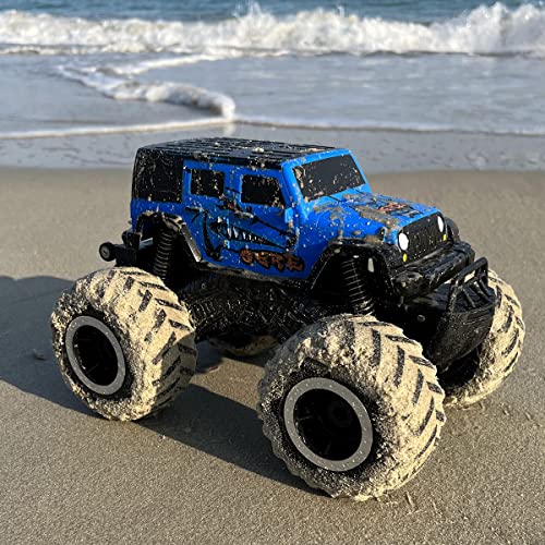 Threeking 1:16 Waterproof Monster Truck Pickup Toys RC Cars Remote Control Car Truck Toys 4WD All Terrain Off-Road Car Toy Gifts Presents 6 7 8 9 10 11 12 Year Old Kids Boys Girls Toys